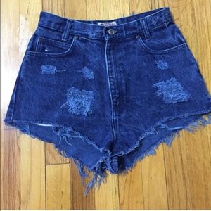 High waist shorts + halter top