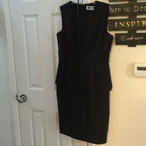 Black dress. With belt
