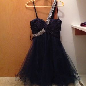 One strap Blue dress