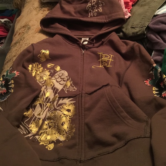 Ed hardy hoodie zip up