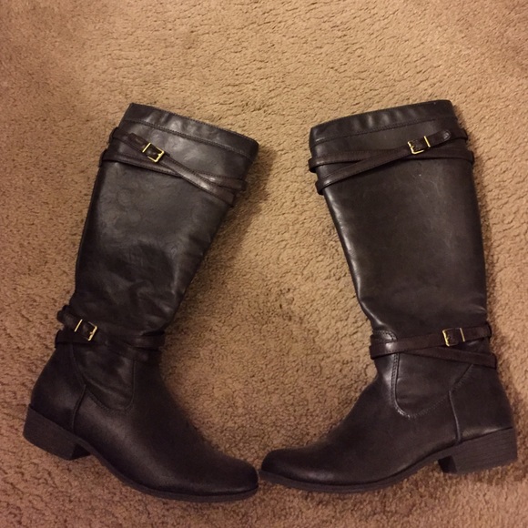 Brown tall boots