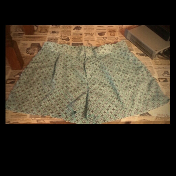 Adorable shorts ......lite green print, sz 16