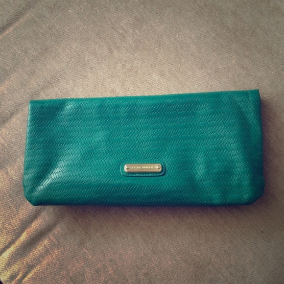Steve Madden Textured Green Folded Clutch