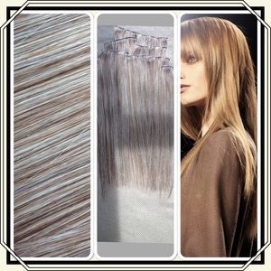 FROSTED DARK BLONDE Full Head Hair Extensions NEW