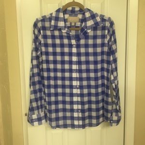 Banana Republic blue gingham shirt