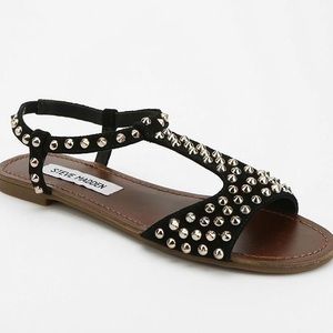 Steve Madden Black Studded Sandals