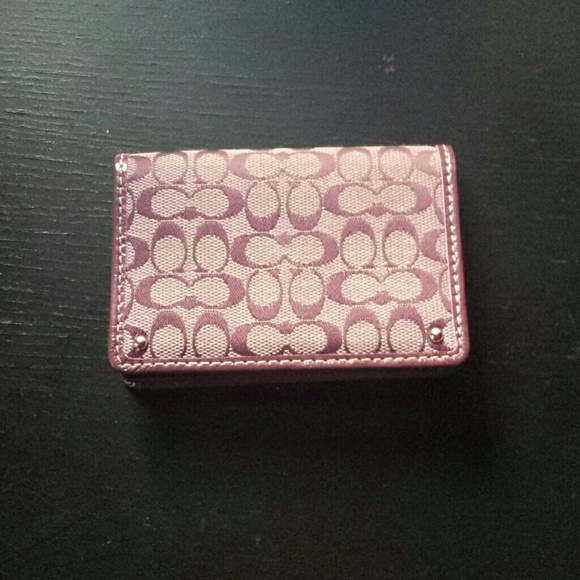 Purple coach card holder