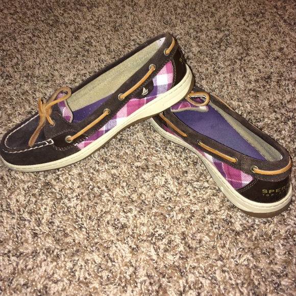 SPERRY Top-Sider Plaid Dark Brown Shoes