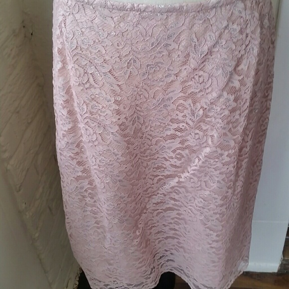 Sparkly Pink Lace Skirt