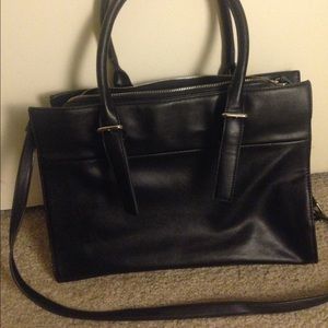 F21 Black Structured Cross Body