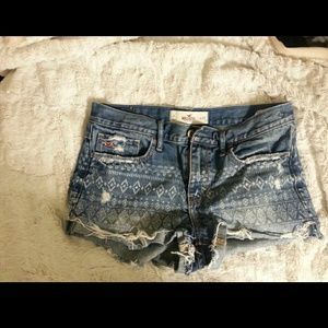 Hollister high-waisted dungaree shorts