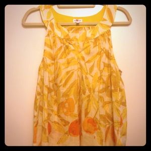 Anthropologie Lemon and Leaves Top 🍋