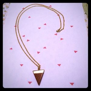 Sandstone triangle necklace