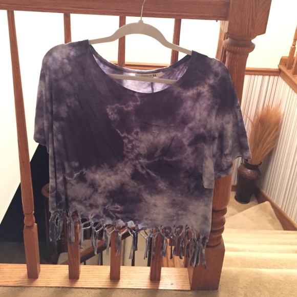 tie dye fringe top