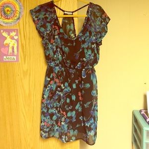 Black and teal flowy dress!
