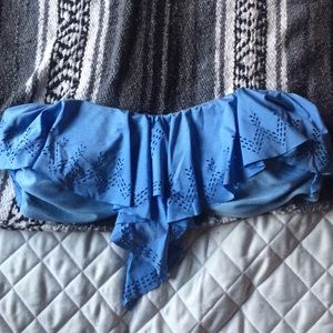 Blue bikini top
