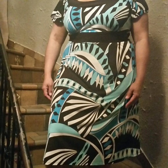 BISOU BISOU Multicolored Dress Size 18 Misses