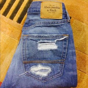 Boys Abercrombie & Fitch jeans distressed jeans