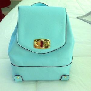 Baby blue backpack purse