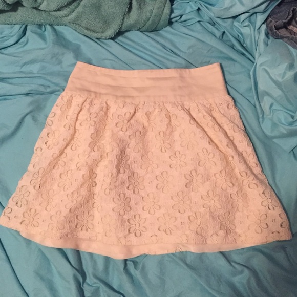 Charlotte Russe flower crochet skirt