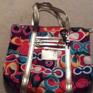 Coach Poppy Signature Glam Tote