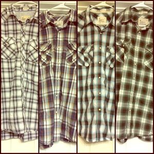 BUNDLE! 4 Men's American Eagle Button Up Shirts