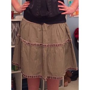 Old Navy Olive/Khaki color low waist tiered skirt