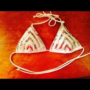 Victoria's Secret sequin triangle bikini top