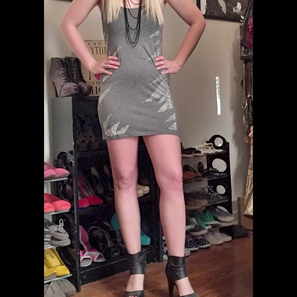 Tight studded tank dress