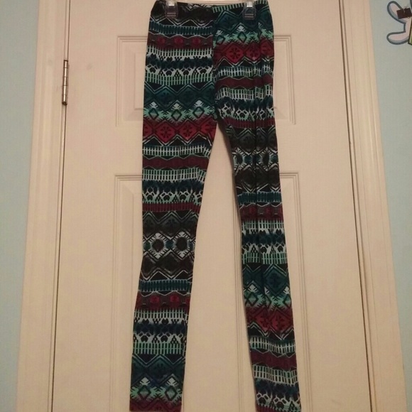 Blue Aztec Leggings