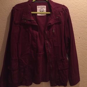 Maroon Military Jacket