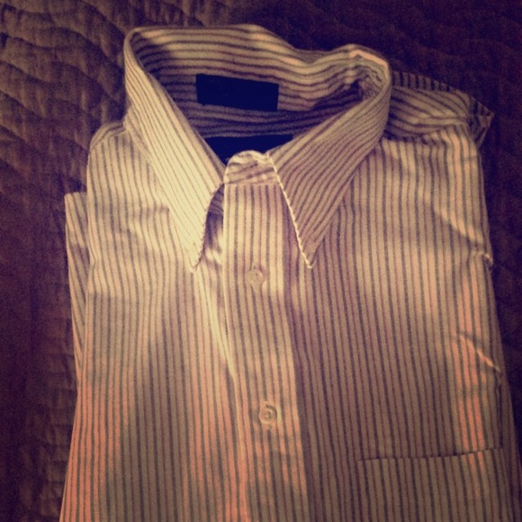 Men's Large Multi Colored Striped Button Up - Picture 1 of 2