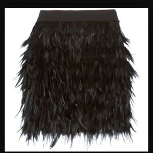 Black feather skirt