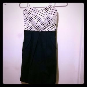 Navy Blue Polka Dot Dress