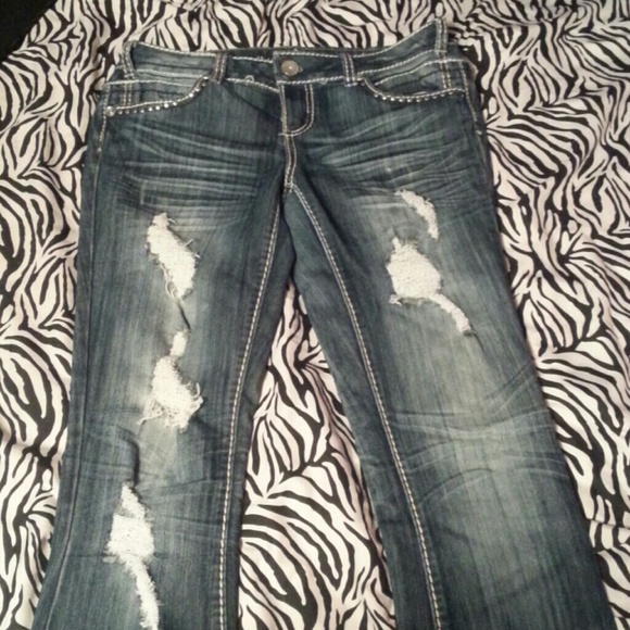 Distressed jeans