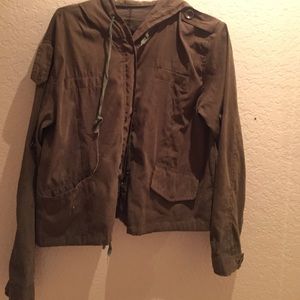 Hooded Green Military Jacket