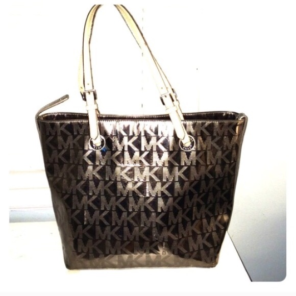 Michael Kors Dark Silver Metallic Bag