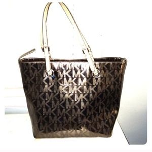 Michael Kors Dark Silver Metallic Bag