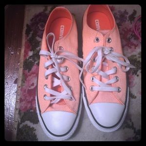 Neon Orange Converse Sneakers