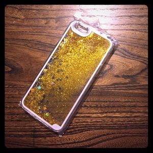 Gold glitter waterfall 6 case NWT