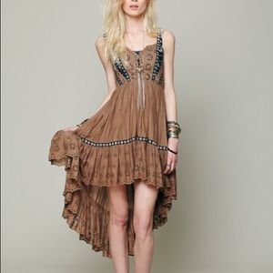 Free people bossa nova eyelet high low dress $168