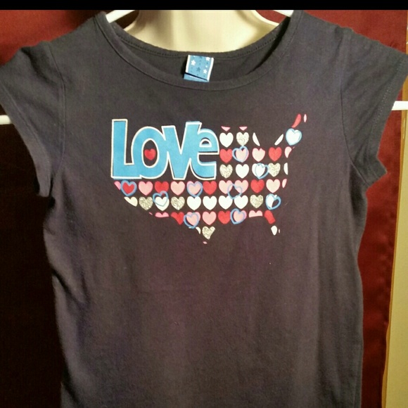 SOLD IN BUNDLE Cute patriotic GIRLS size 6X top - Picture 1 of 2
