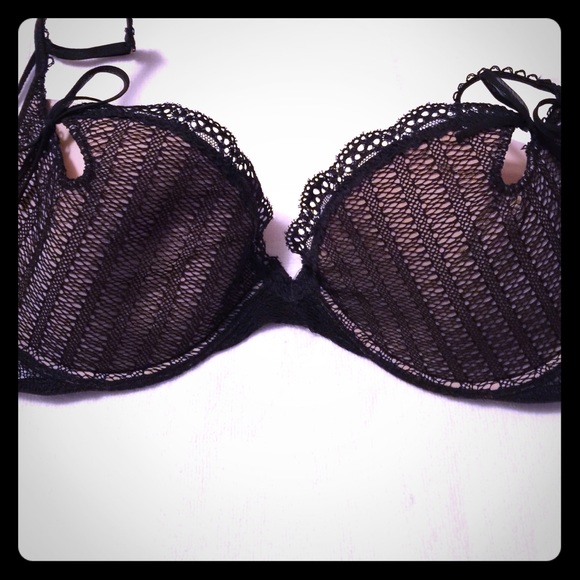 Victoria's Secret Other - Black lace and nude underwire VS BALCONET bra 36c