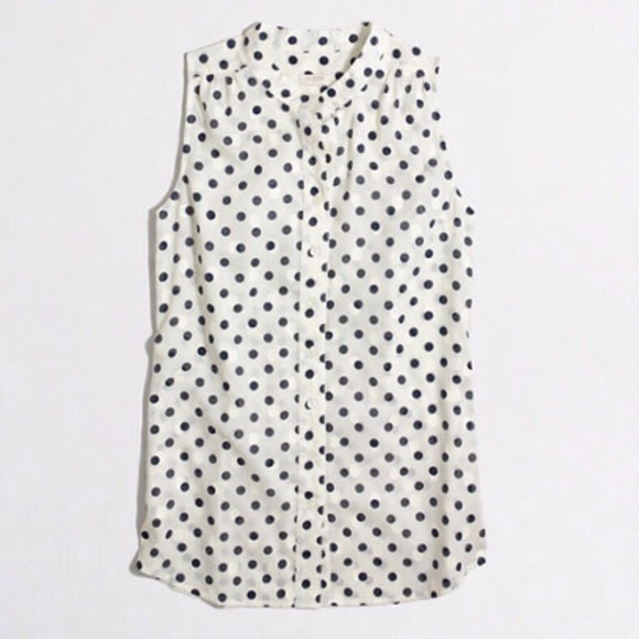 J. Crew Tops - J. Crew jacquard dot tank