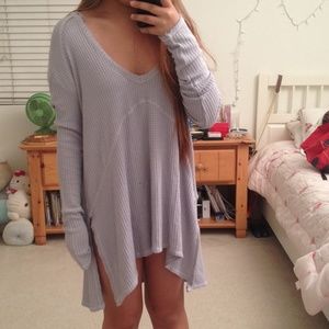 Free people NEW Lilac Deep V sweater