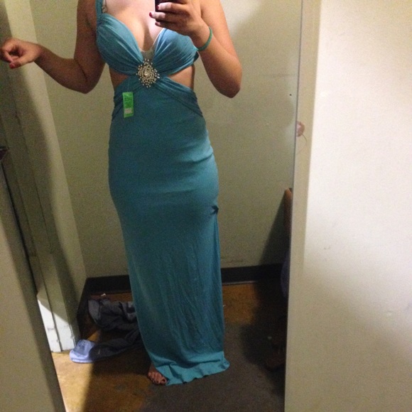 Turquoise prom dress