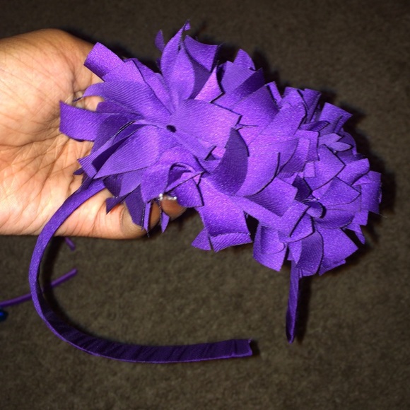 Purple fluff headband