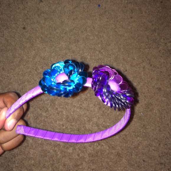 Purple blue sparkle headband