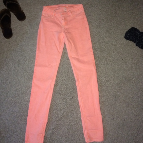 Bright orange pants