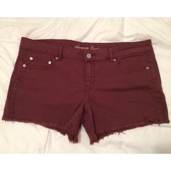 Burgundy Midi Shorts